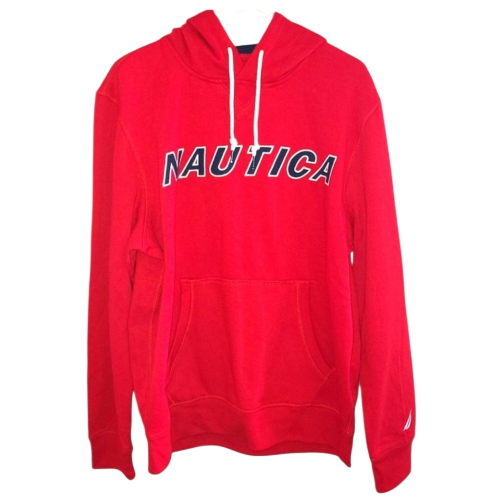 Nautica logo‎ Sweatshirt hoodie style k9353T color 6NR NAUT RED NWT